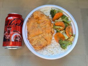 imagem do produto Frango Empanado & Legumes + lata Coca Zero + R$ 14,99 leve outra marmitex