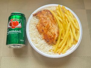 imagem do produto Frango Grelhado & Fritas + lata Guaraná + R$ 14,99 leve outra marmitex