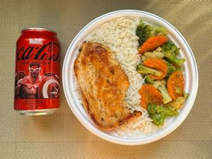 imagem do produto Frango Grelhado & Legumes + lata Coca Zero + R$ 14,99 leve outra marmitex