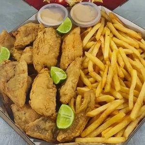 imagem do produto Isca de peixe + fritas (família)