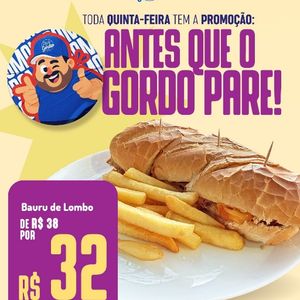 imagem do produto Toda Quinta! Bauru de Lombo