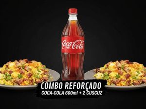 imagem do produto Combo Reforçado: 02 cuscuz com calabresa, bacon e ovo + 01 Coca Cola 600ml