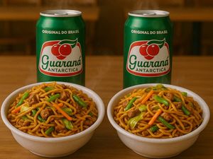 imagem do produto 2 Macarrão na Chapa Grande + 2 Guaraná Antárctica ou Coca Cola 350ml