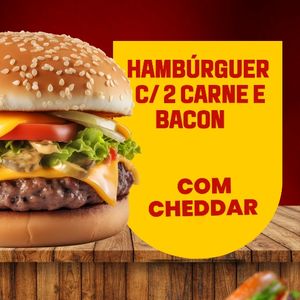 imagem do produto Hambúrguer salada c/ 2 carnes, bacon e cheddar