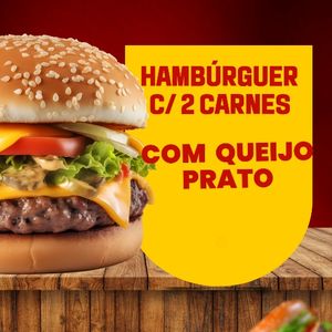 imagem do produto HAMBÚRGUER salada c/ 2 CARNES E QUEIJO PRATO 