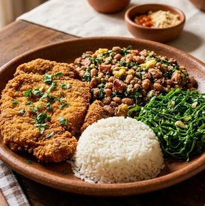 imagem do produto Bisteca a milanesa com feijão tropeiro