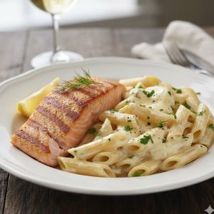 imagem do produto Salmão grelhado com penne 