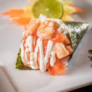 imagem do produto Temaki Sakebi (camarão rosa e salmão)