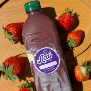 imagem do produto Açai na garrafa 300 ml sabor morango