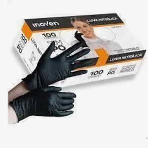 imagem do produto Luva nitrílica preta 100und 