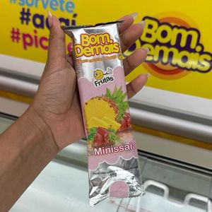 imagem do produto Picolé da fruta - minissaia (abacaxi e morango)