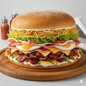 imagem do produto X Calota Calabresa Acebolada ( Serve ate 7 pessoas)