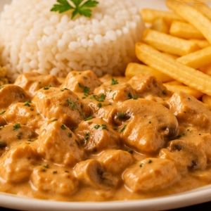 imagem do produto Strogonoff de frango com fritas 