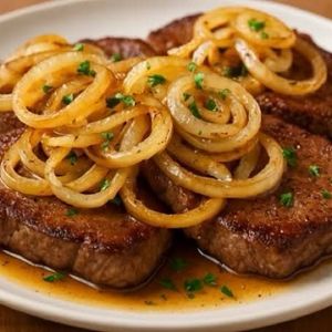 imagem do produto Bife acebolado completas com purê de batata