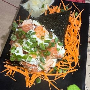 imagem do produto Temaki Camarão/Salmão Fresco Sem Arroz 