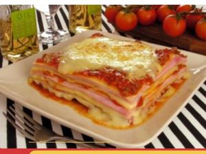 imagem do produto Lasanha de queijo c/ presunto apartir de R$ 61,90 (Aprox:1100kg)