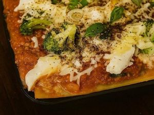 imagem do produto Lasanha massa fresca, carne assada a partir de R$ 69,90 (Aprox: 1100kg)