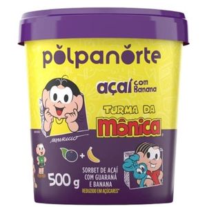 imagem do produto Açaí Turma da Mônica Com Guaraná E Banana Polpa Norte 500g
