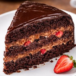 imagem do produto Bolo de brigadeiro com morangos 🍓