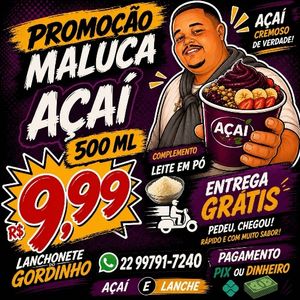 imagem do produto Açaí 500 ml expresso com sorvete e leite em pó 
