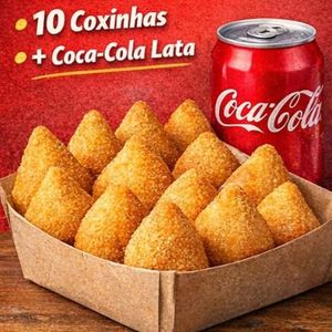 imagem do produto COMBO RÁPIDO 10 COXINHAS + COCA-LATA 