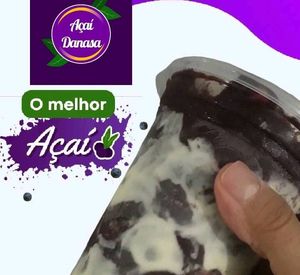 imagem do produto Açaí cremoso 500ml +creme de chocolate branco + creme de  Avelã