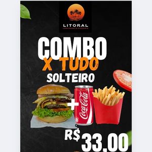imagem do produto COMBO SOLTEIRO- xtudo+ batata+coca lata