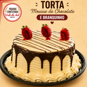 imagem do produto Torta Morango Mousse de Chocolate e Branquinho