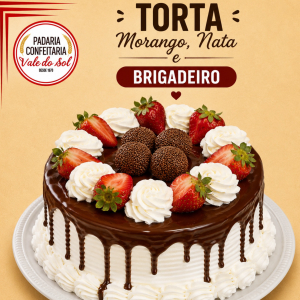 imagem do produto Torta Morango Nata e Brigadeiro