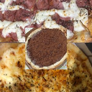 imagem do produto Pizza G Calabresa C/ Catupiry,  Pizza G Dois Queijos e Pizza Broto de Chocolate Com Ovomaltine 