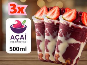 imagem do produto 3 x Açaí de 500ml