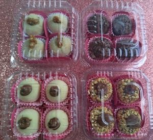 imagem do produto Kit brigadeiro Premium com 4 caixinhas: Ninho com Nutella, Ferrero Rocher, Nozes