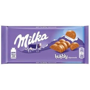 imagem do produto Chocolate em Barra Bubbly Alpine Milk Milka 100g