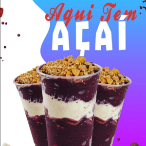 imagem do produto Açaí de 1l ( acompanha creme,2 frutas, 2 cobertura, 3 completos.)