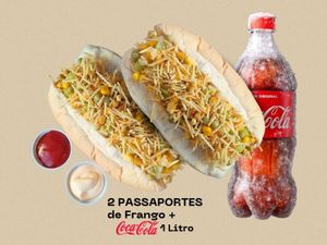 imagem do produto 2 Passaportes de Frango + Coca-Cola de 1 Litro