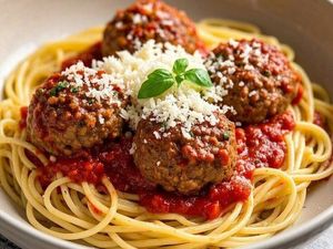 imagem do produto Macarrão com almôndegas G