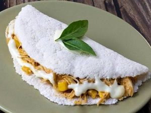 imagem do produto Tapioca de Frango Desfiado com requeijão