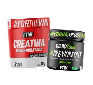 imagem do produto Combo Ftw Creatina + Pré Treino Diabo verde