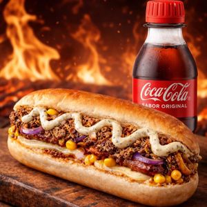 imagem do produto Setelagoano-Salsicha na Brasa C/ Carne seca/ Combo hot-dog + Coca Cola 200ml