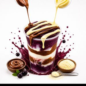 imagem do produto Açaí Premium 500ml com Creme Ninho, Creme de Avelã