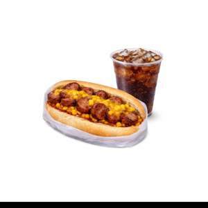 imagem do produto Linguiça na brasa, C/ linguiça de porco, molho de mostarda e mel + 1 refri 200ml
