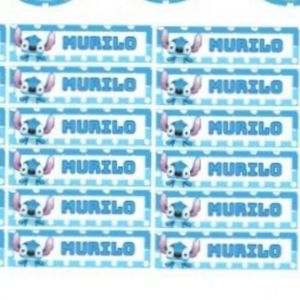 imagem do produto Cartela de etiqueta escolar personalizada tamanho ( p ) 