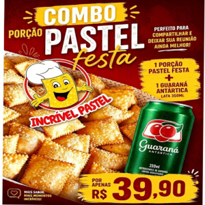 imagem do produto Combo Pastel Festa + Guaraná Antarctica 350ml