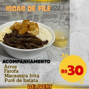 imagem do produto ISCAS DE FILÉ ACEBOLADO