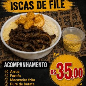 imagem do produto ISCAS DE FILÉ ACEBOLADO