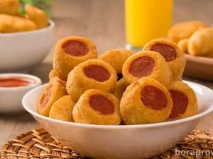 imagem do produto 20 Mini Enroladinho De Salsicha 30g cada + Bebida 310ml