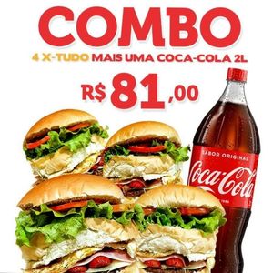 imagem do produto 4- X-tudo + coca 2L 