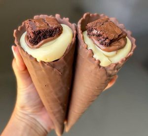 imagem do produto Cone Browninho com Nutella