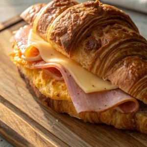 imagem do produto Sanduiche de croissant presunto e queijo 