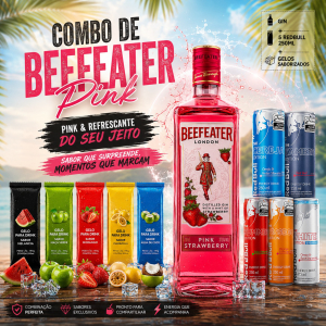 imagem do produto Combo de Gin Beefeater Pink - Com Redbull 